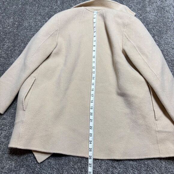 Theory Cashmere Blend Open Coat NEW DIVIDE Womens Medium Ivory Buttonless - Picture 6 of 8